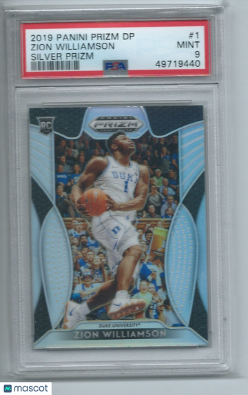 2019 Panini Prizm Draft Picks Zion Williamson #1 Silver PSA 9