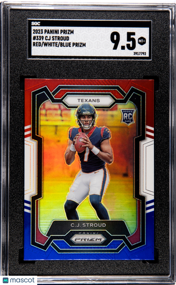 2023 Panini Prizm CJ Stroud #339 Red White Blue SGC 9.5