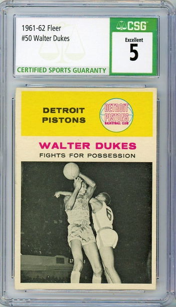 1961 Fleer Walter Dukes In Action #50 CSG 5 P1281