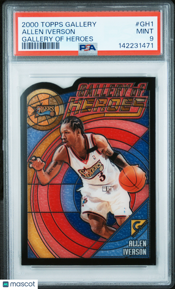 2000 Topps Gallery Gallery Of Heroes Allen Iverson #GH1 PSA 9