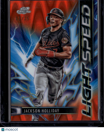 2025 Topps Chrome Light Speed Jackson Holliday #LS-11 Orange Refractor /25