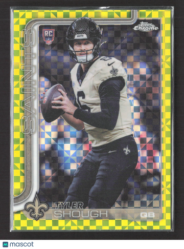 2025 Topps Chrome Tyler Shough #398 Yellow Checkerboard RC