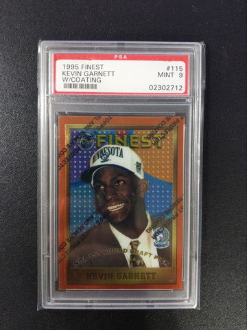 1995 Topps Finest  #115 Kevin Garnett  PSA 9