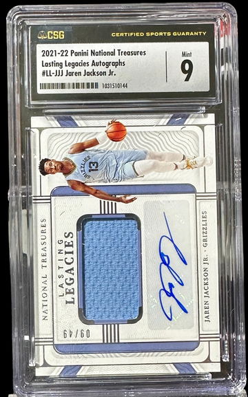 2021 Panini Nartional Treasures Lasting Legacies Auto Jaren Jackson Jr.  Auto 10