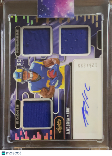 2024 Panini Absolute Football Blake Corum #RPM-BCM Triple Relic RC Memorabilia