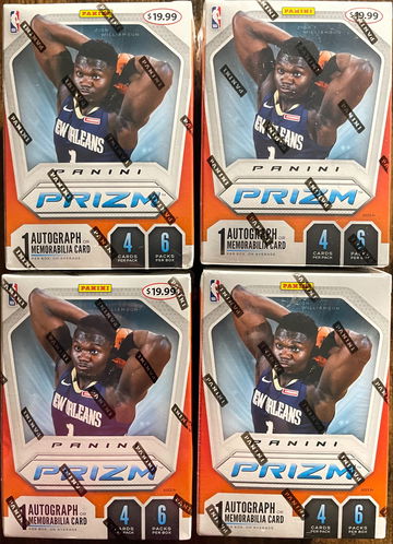 4X 2019-20 NBA PRIZM BLASTER BOXES Zion Morant RC Year Silver Pulsars Prizms?