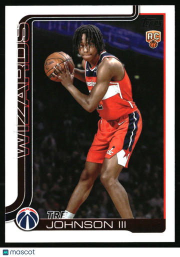 2025-26 Topps Tre Johnson III #206 RC Washington Wizards