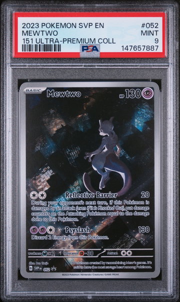 2023 Pokemon Scarlet and Violet Black Star Promo 151 Ultra Premium Collection Mewtwo #052 PSA 9