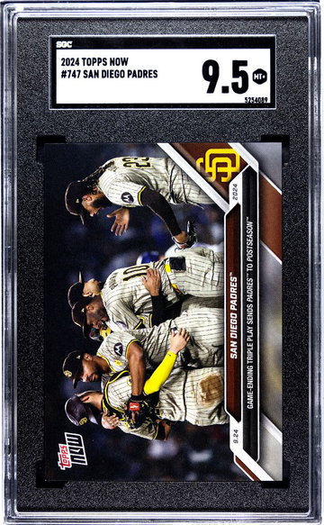 2024 TOPPS SAN DIEGO PADRES NOW #747 Triple Play SGC 9.5