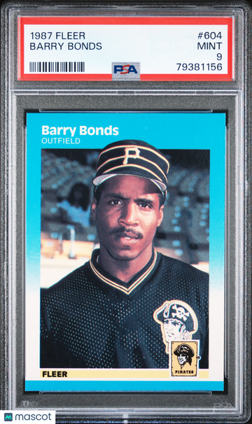 Barry Bonds 1987 Fleer PSA 9