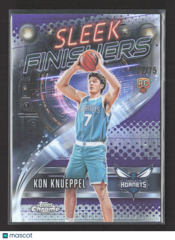 2025 Topps Chrome Sleek Finishers Kon Knueppel #SF-24 Purple /75 RC