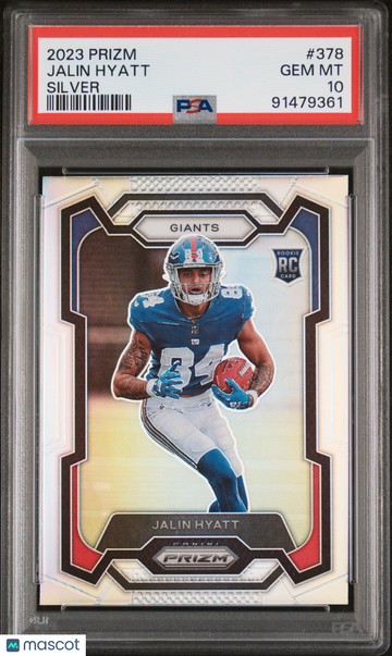 2023 Panini Prizm Jalin Hyatt #378 Silver Short Print Rookie PSA 10