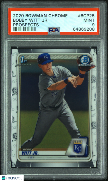 2020 Bowman Chrome Prospects Bobby Witt JR. #BCP25 PSA 9