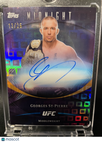 2026 Topps Midnight UFC Georges St-Pierre #BAV-GS Purple /25