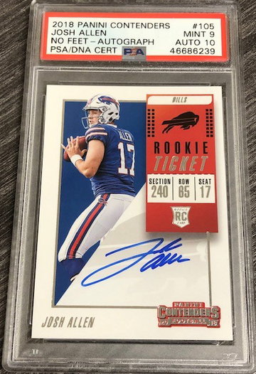 Josh Allen PSA 9, AUTO 10