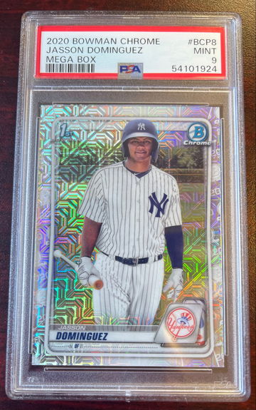 2020 Bowman Chrome 1st Mega Refractor Jasson Dominguez PSA 9