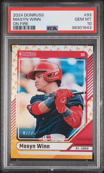 2024 Donruss #93 Masyn Winn On Fire /75 PSA 10