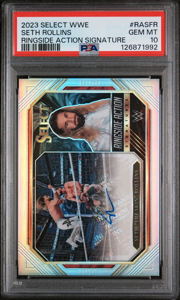 2023 Panini Select WWE Ringside Action Signatures Seth Freakin Rollins #RASFR PSA 10