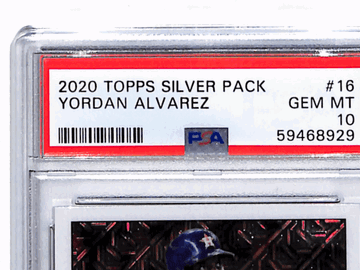 2020 Topps Silver Pack 1985 Chrome Promo Yordan Alvarez #16 PSA 10