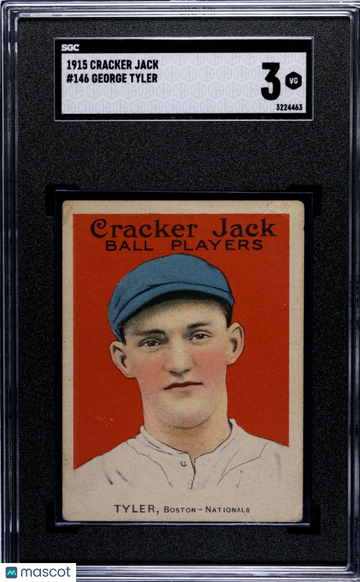 1915 Cracker Jack George Tyler #146 SGC 3