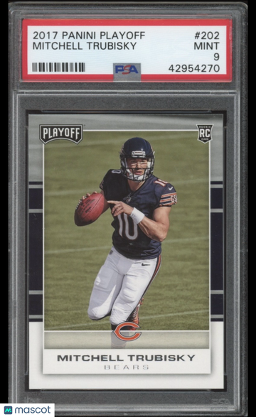 2017 Panini Playoff Mitchell Trubisky #202 PSA 9