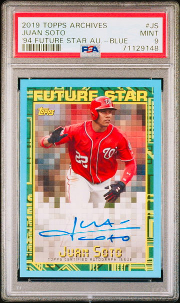Juan Soto Future Stars ‘94 Tbrowback Auto PSA 9 POP 4 