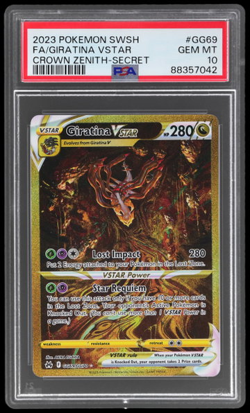 2023 Pokemon Sword And Shield Crown Zenith Giratina Vstar Galarian Gallery Secret Rare PSA 10