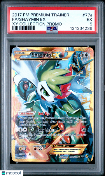 2017 Pokemon Premium Trainer Xy Collection Promo Shaymin EX PSA 5 #77a