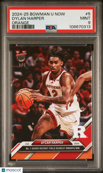 2024 Bowman U Now Dylan Harper #5 Orange /5 PSA 9