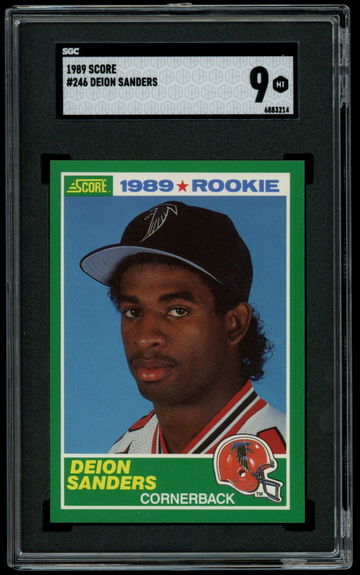 1989 Score #246 Deion Sanders (HOF) (SGC 9) MT/MINT RC/Rookie Falcons