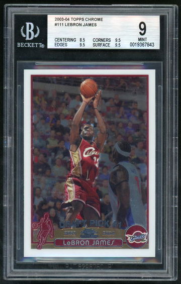 2003-04 Topps Chrome LeBron James #111 RC BGS 9