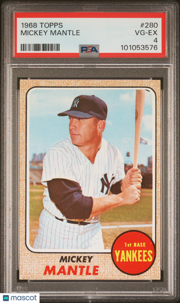 1968 Topps Mickey Mantle #280 PSA 4