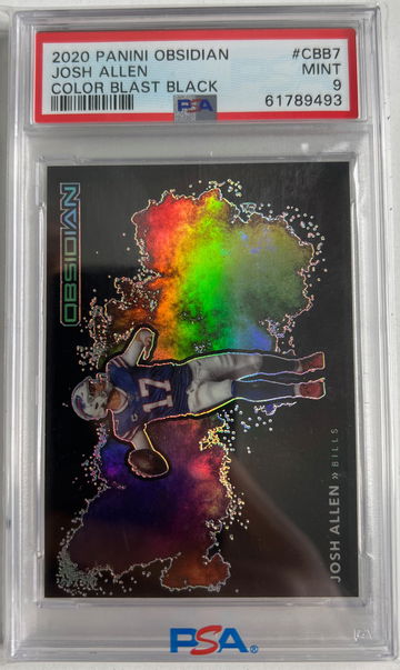 2020 Obsidian Josh Allen Black Color Blast PSA9