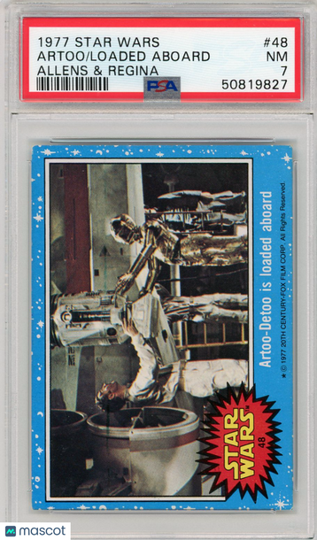 1977 Star Wars Allens & Regina Loaded Aboard Artoo #48 PSA 7