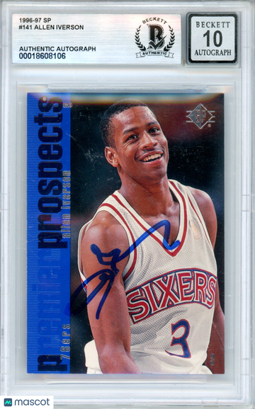 1996 SP Allen Iverson #141 Rookie BGS Authentic