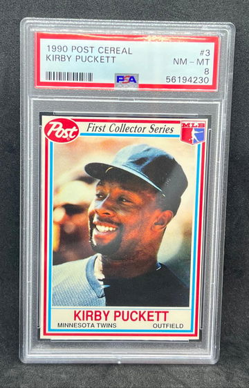 1990 Post Cereal Kirby Puckett PSA 8
