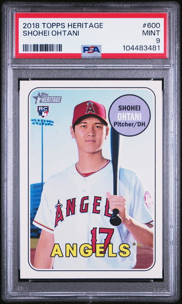 2018 Topps Heritage Shohei Ohtani #600 PSA 9