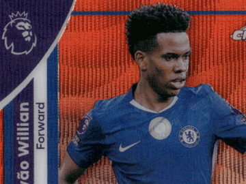 2026 Topps Chrome Premier League Estêvão Willian #68 Orange Wave /25 RC Rookie