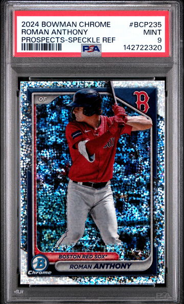 2024 Bowman Chrome Prospect Speckle Refractor Roman Anthony #BCP235 /299 PSA 9