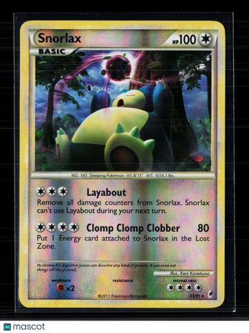 Pokemon 2011 Call of Legends Snorlax #33/95