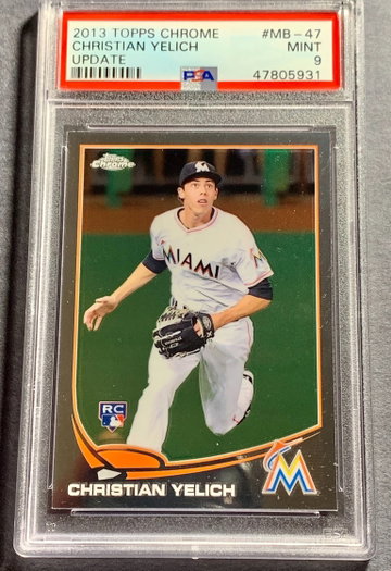 Christian Yelich 2013 Topps Chrome Update RC PSA 9