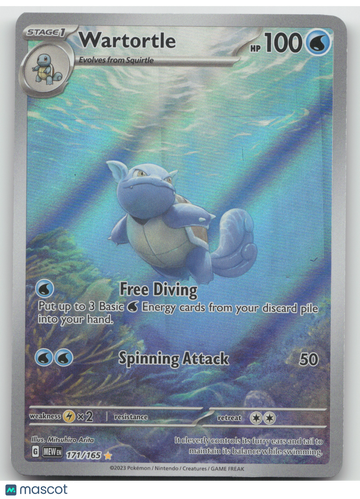 2023 Scarlet & Violet 151 Wartortle Secret Rare #171/165