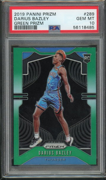 2019 Prizm Green Darius Bazley PSA 10 