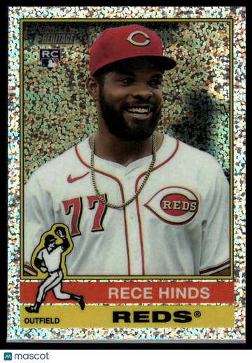 2025 Topps Heritage Rece Hinds #211 Chrome Silver Sparkle Refractor RC