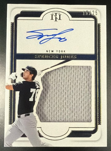 2025 National Treasures Spencer Jones Rookie Patch Auto RPA RC Silhouette /25