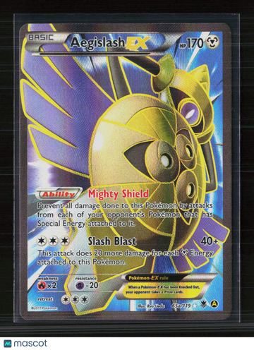 2014 Phantom Forces Aegislash EX Holo Rare FA #65a/119