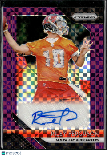 Riley Ferguson 2018 Panini Prizm Auto Purple Power Mosaic /49 Tampa Bay Buccaneers