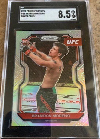 2021 Panini Prizm UFC Silver Prizms - Brandon Moreno RC - SGC 8.5 NM-MT+