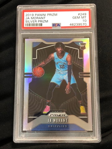 Ja Morant silver prizm PSA 10 gem mint 249 