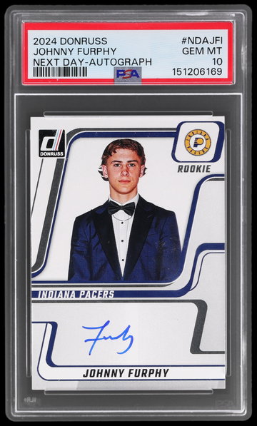 2024 Panini Donruss Next Day Johnny Furphy Autograph PSA 10